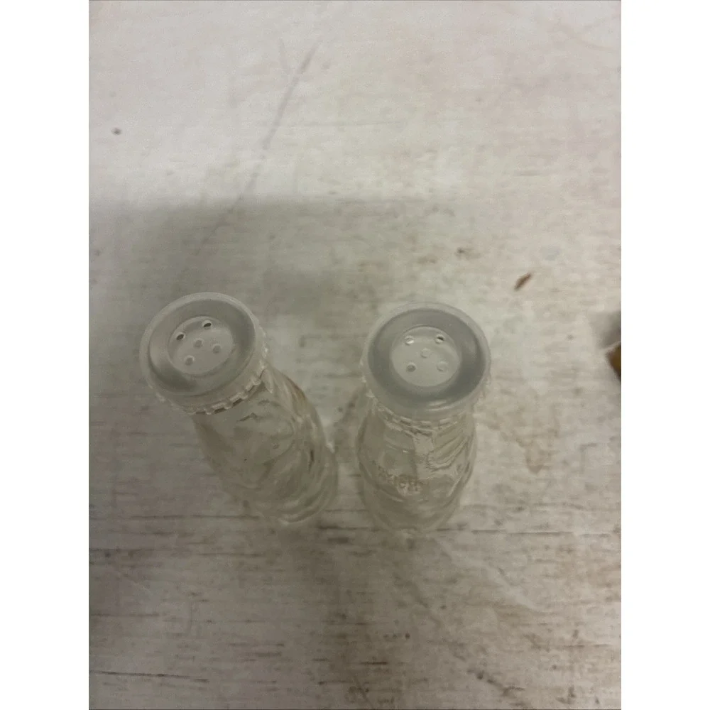Vintage Miniature Pepsi Cola Advertising Bottles Set Of 2 - 4.3/8